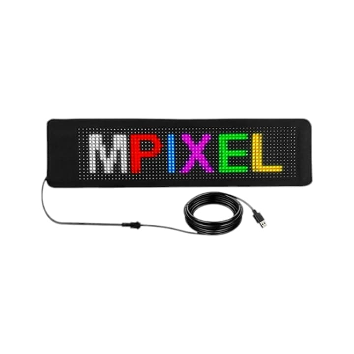 Super Bright Flexible LED Matrix Panel Night Light DIY Programmable Flexible LED Display for Car, Shop, Hotel & Bar