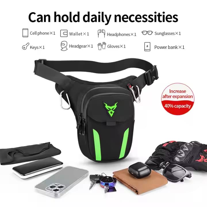 Motocentric LED thigh bag Drop Leg Side Bag Motorcycle Riding Bag Outdoor Casual Waist Bag