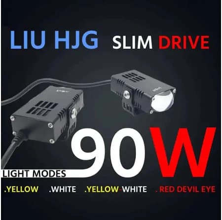 LIU HJG 90w Dual-Color Fog Light with Yellow, White, Red Devil Eye