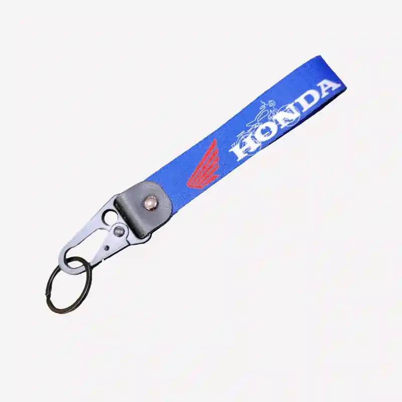 Fabric Keychain or Keyring With Metal Holder