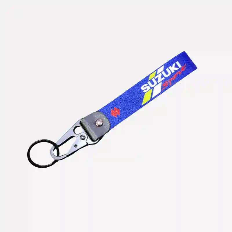 Fabric Keychain or Keyring With Metal Holder