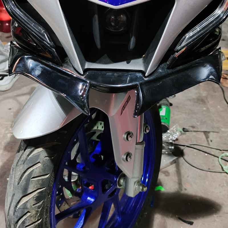 Front Fairing Winglet, Front Fiber Fairing Wing Cover Fit for Yamaha R15 V4