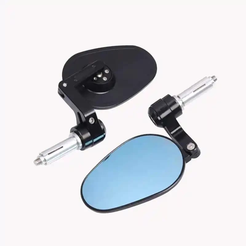 Motorcycle Handle Bar End Rear View Side Anti Glare Mirrors Universal CNC Aluminium